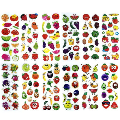 12 Sheets/Set 3D Dinosaur Stickers for Kids Toys Home Wall Decor Cartoon Sticker Scrapbooking Boys Notebook Diary Label