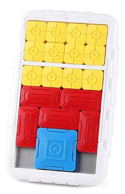 Cartoon Dinosaur Slide Puzzle Game Huarong Road Puzzle Board Educational Smart Logic Board Game for Children Ages 2-6 Travel Toy