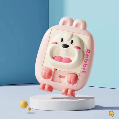 Cartoon Dinosaur Slide Puzzle Game Huarong Road Puzzle Board Educational Smart Logic Board Game for Children Ages 2-6 Travel Toy