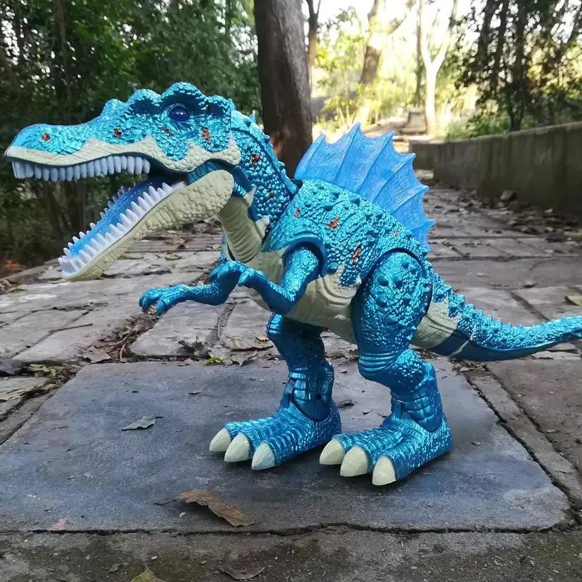 Electric Walking Dinosaur Toy with Ledsound Jurass Park World Dinosaur Robot Tyrannosaurus Rex Electronic Pet Toys for Boys Kid