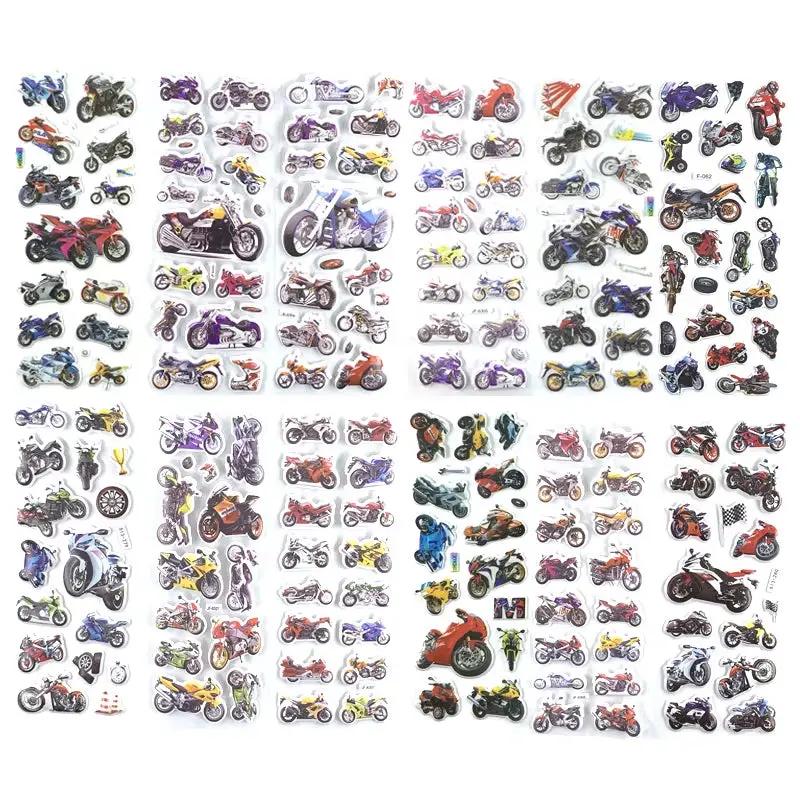 12 Sheets/Set 3D Dinosaur Stickers for Kids Toys Home Wall Decor Cartoon Sticker Scrapbooking Boys Notebook Diary Label