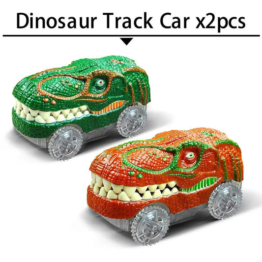 Dinosaur Toys for Kids Mist-Spouting Volcano and Climbing Track Train Kit Toys for Boys/Girls Home Schoolers Gift for Party Deco