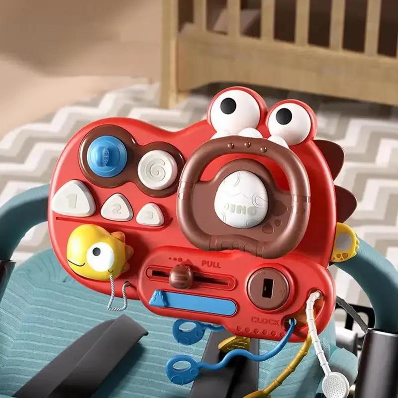 Baby Multifunctional Steering Wheel Toy Early Education Cute Dinosaur Button Control Fun Sturdy Children'S Educational Toy