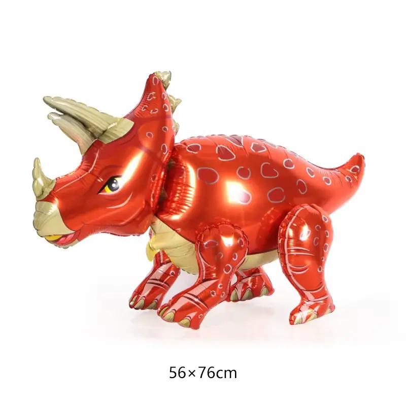 3D Standing Dinosaur Balloon Cartoon T Rex Dino Foil Balloon for Party Decoration Kids Birthday Party Supplies
