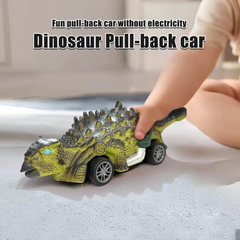 6- Pack ABS Dinosaur Revolving Toy Cars: Unbeatable Durability, Batteryless Design, and Soft - Rubber, Drop - Proof Build! Ide