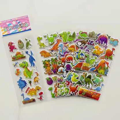 Cute Cartoon Dinosaur 3D Bubble Stickers for Scrapbooking Diary Decoration DIY Various Scenes Using Birthday Gift Stickers