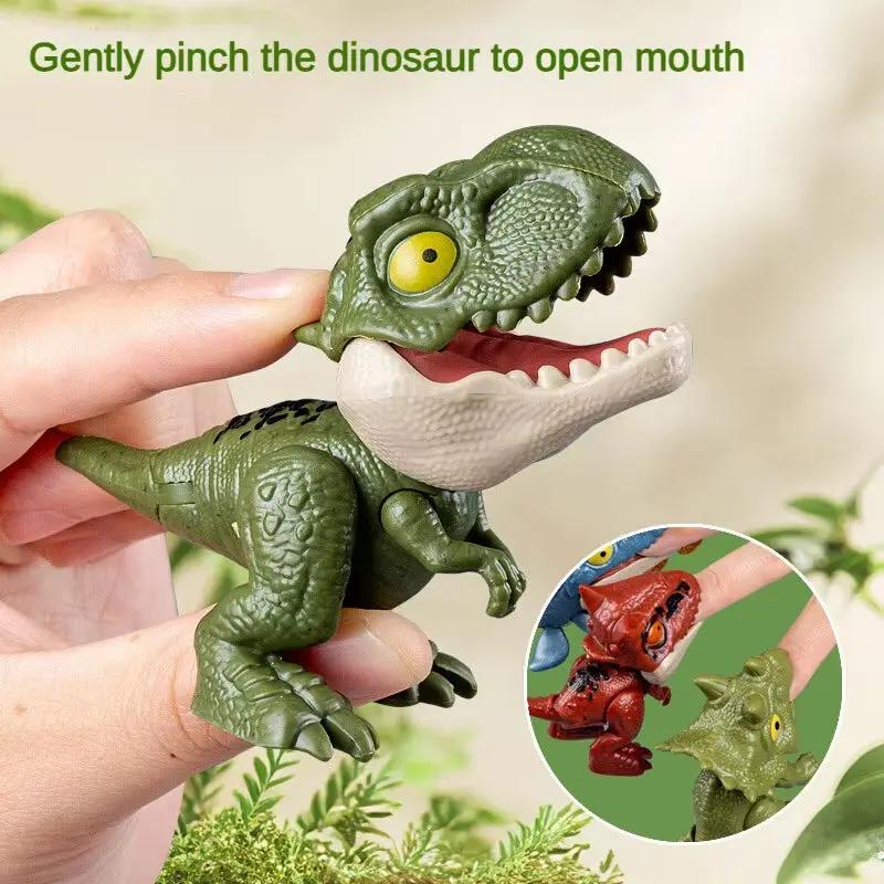Jurassic Finger Biting Dinosaur Model Toys for Boys Triceratops Tyrannosaurus Ankylosaurus Tricky Interactive Animals Dino Toy