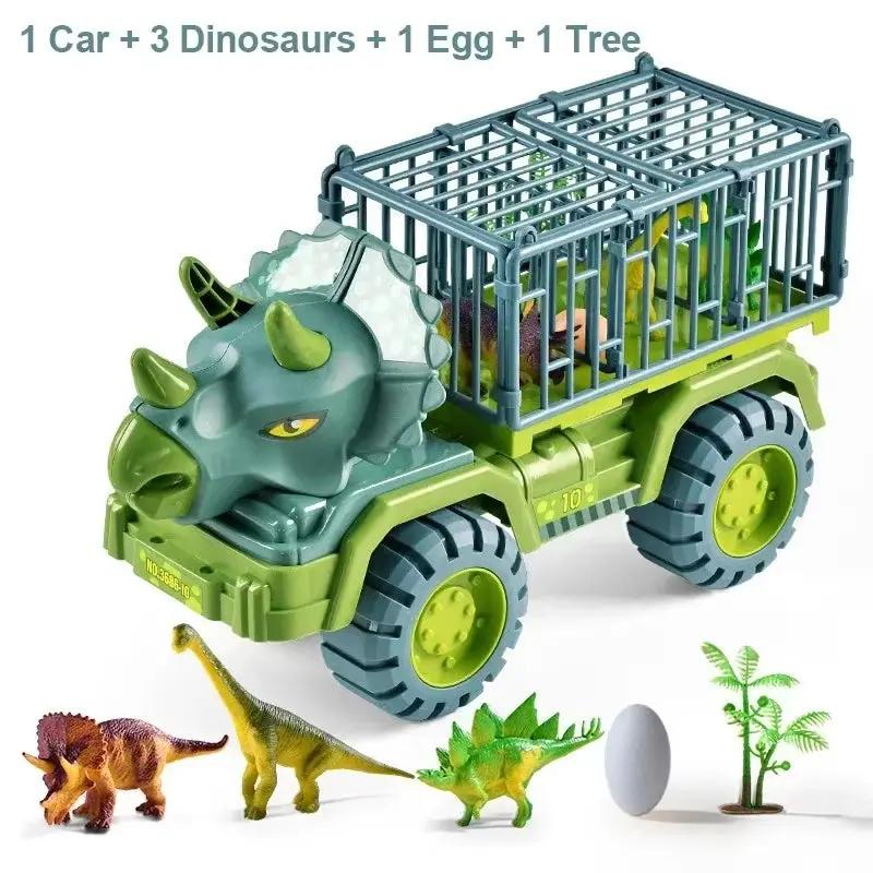 Boys Car Toys Dinosaur Truck Transport Carrier Vehicle Dino Animal Model Tyrannosaurus Rex Truck Game Children Birthday Gifts