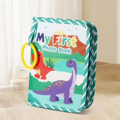 Baby Photo Albums 6X8Inches Photo Albums Cloth Baby Picture Book First Year Safe Album Book Dinosaur Themed Soft Baby Toys For