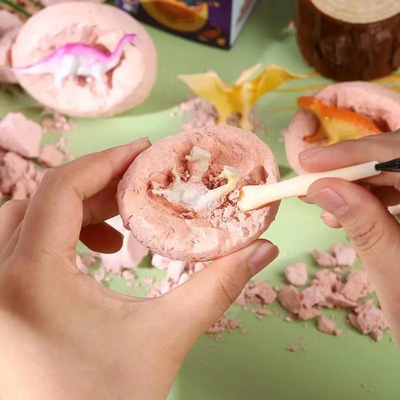 Dinosaur Eggs Jurassic Park Tyrannosaurus Model Toys Scientific Mining Archeology Digging Educational Toys for Kid Boy