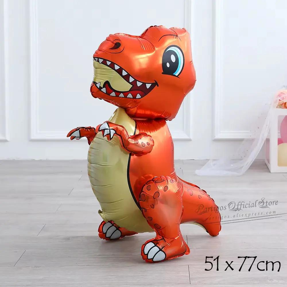 Large 4D Walking Dinosaur Balloons Jurassic Dinosaur Party Supplies Kids Birthdays Decorations Jungle Dragon Foil Globos Toys