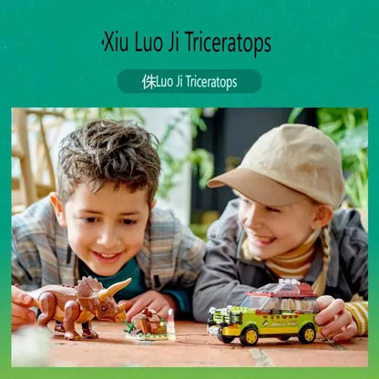 Jurassic World Park Trapping Triceratops Boy Building Blocks Assembling Children'S Dinosaurs 76959 Toys and Gifts
