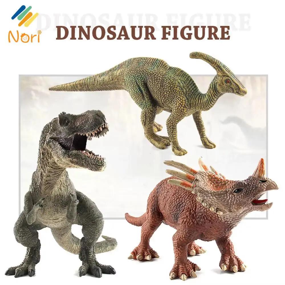 Nori Mini Simulated Dinosaur Toys Jurassic Tyrannosaurus Rex Model Triceratops Collection Figures
