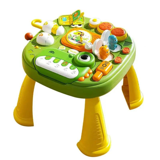 Montessori Dinosaur Activity Table for Babies - Musical Piano, Lights & Sound,Early Learning Toy for 1-3 Years,Sensory Play,Gift