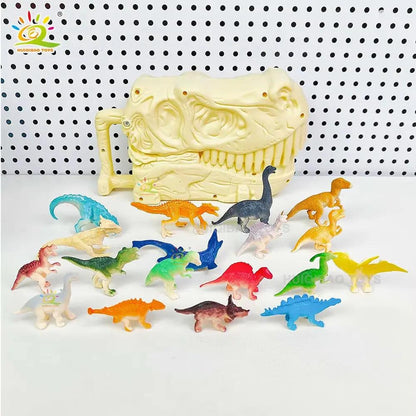 Mini Dinosaur Model Set, Dinosaur Head Storage Box, Realistic Dinosaur Children'S Toys, Desktop Decorations, Birthday Gifts