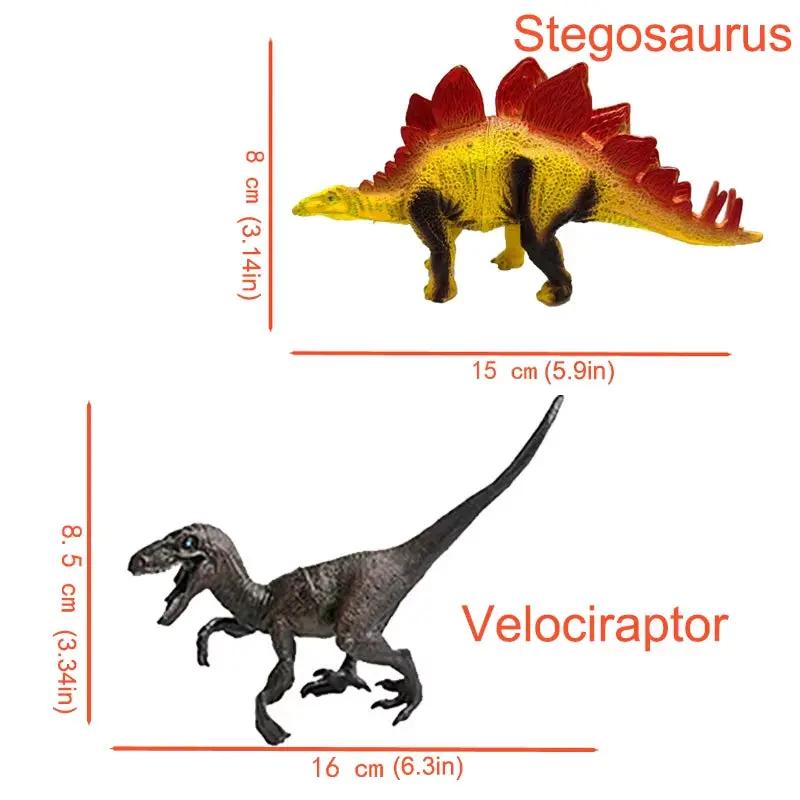 Spinosaurus Indominus Rex ,Stegosaurus Triceratops Velociraptor Tyrannosaurus Animals Model,Plastic Dinosaur Animal Figures