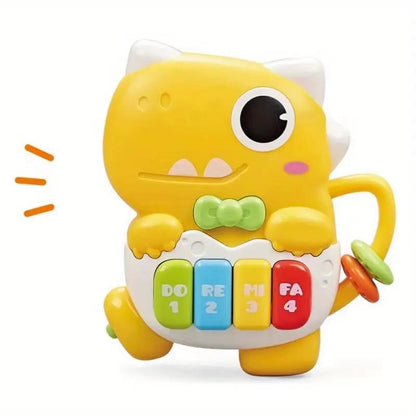 Kids Sound and Light Dinosaur Children'S Cartoon Finger Electronic Piano Toys Early Education Puzzle Music Toys for Toddler