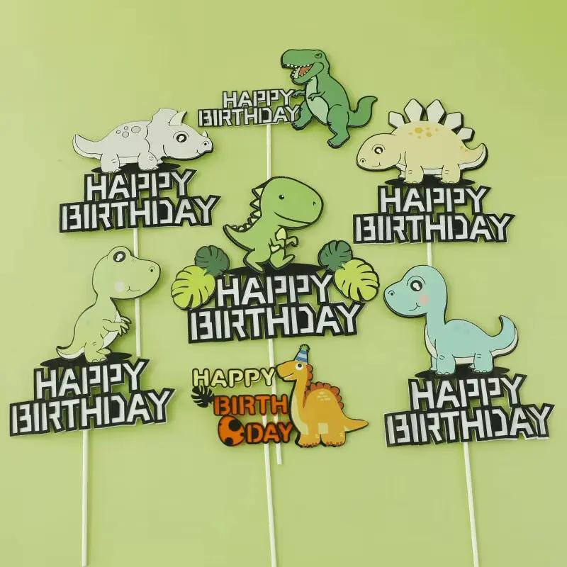 Dinosaur Cake Topper Birthday Decor Roar Dinosaur Birthday Party Cake Decor Baby Shower Gift Kids Cake Dessert Baking Decorating