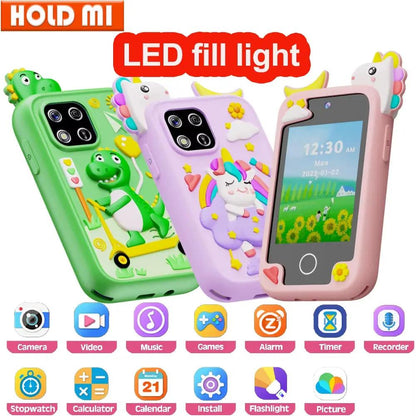 New Mini Phone Children Toy Musical Unicorn Dinosaur Baby Mobile Camera MP3 Player Educational Toys Kids Christmas Birthday Gift