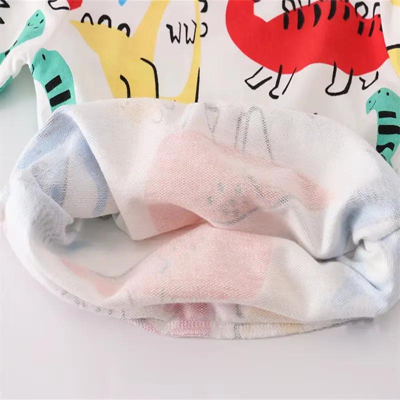 2-7T Dinosaurs Print Boys Sweatshirts Autumn Spring Kids Hooded Children'S Top Baby Clothes Sport Shirts