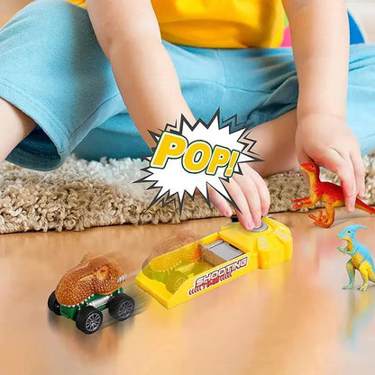 Dinosaur Transport Toy Truck Pull Back Vehicles Dino Container Storage Car Model Lighting Music Kids Boys Children Birthday Gift