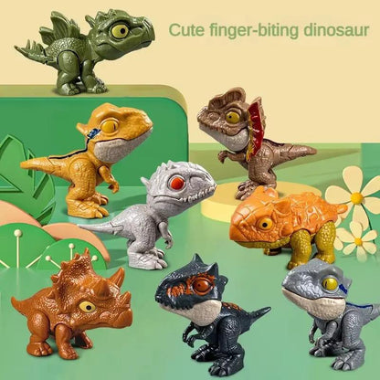 Jurassic Finger Biting Dinosaur Model Toys for Boys Triceratops Tyrannosaurus Ankylosaurus Tricky Interactive Animals Dino Toy