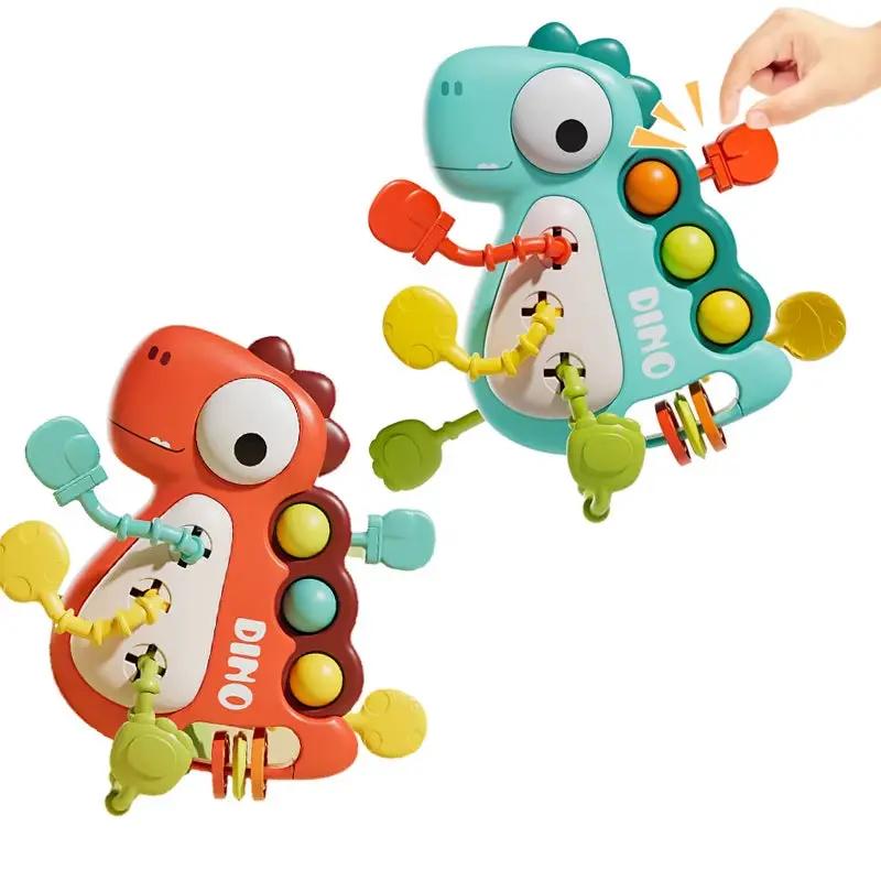 Montessori Toys for Babies 6 12 Months Dinosaur Pull String Toys Newborn Sensory Teething Toys Baby Fine Motor Development Games