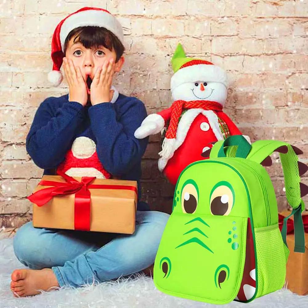 3PCS Toddler Backpack and Lunch Box for Boys, 12" Dinosaur Preschool Kids Bookbag, Cute Animal Kindergarten Schoolbag