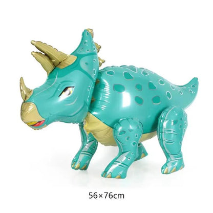 3D Standing Dinosaur Balloon Cartoon T Rex Dino Foil Balloon for Party Decoration Kids Birthday Party Supplies