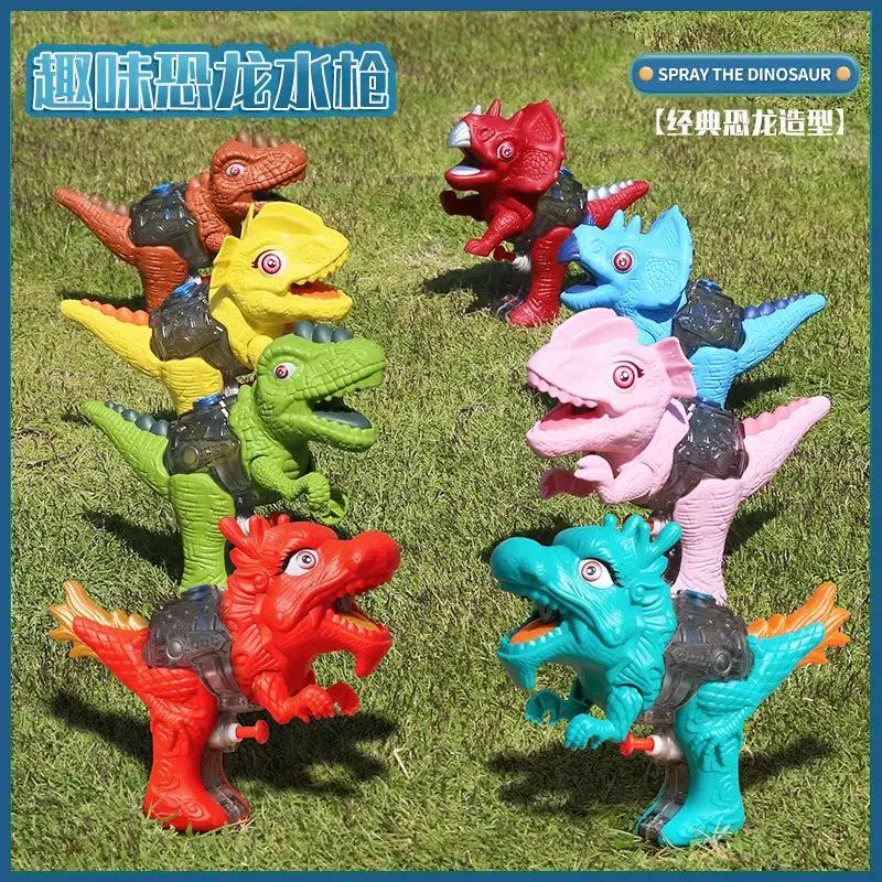 3D Dinosaur Water Gun Summer Toy for Kids Boys Girls Cute Cartoon Tyrannosaurus Press Water Spray Gun Outdoor Beach Garden Bath
