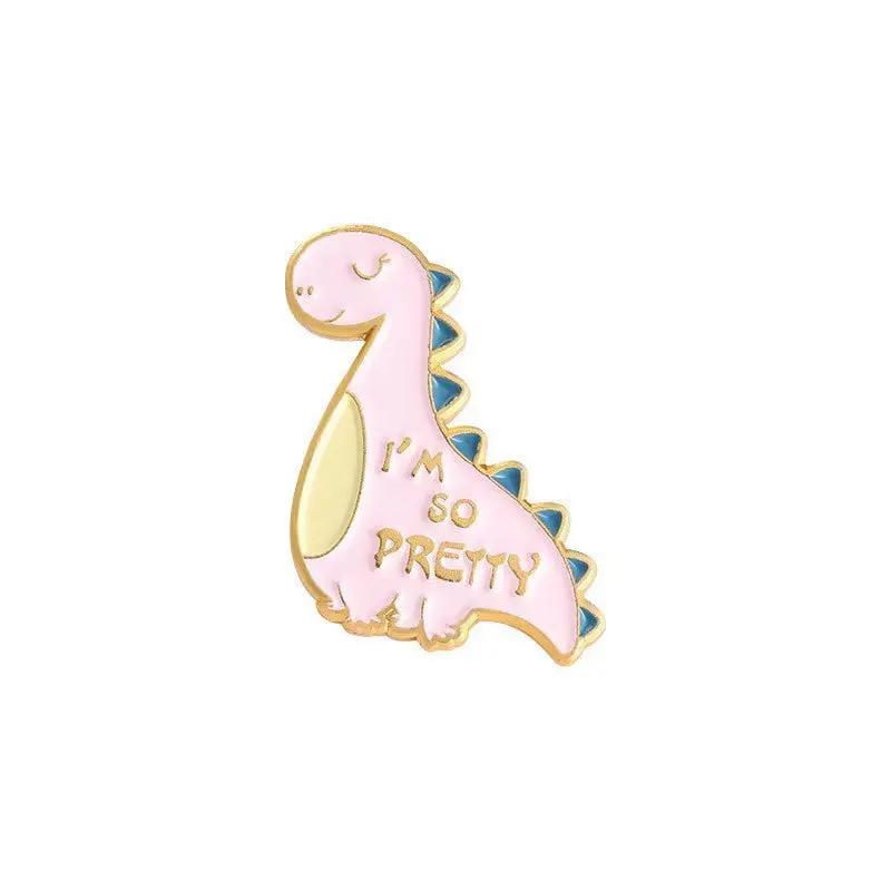 Dinosaur Series Enamel Pins Book Skate Rock LGBT Animal Brooches Lapel Badges Funny Cartoon Jewelry Gifts for Children Wholesale