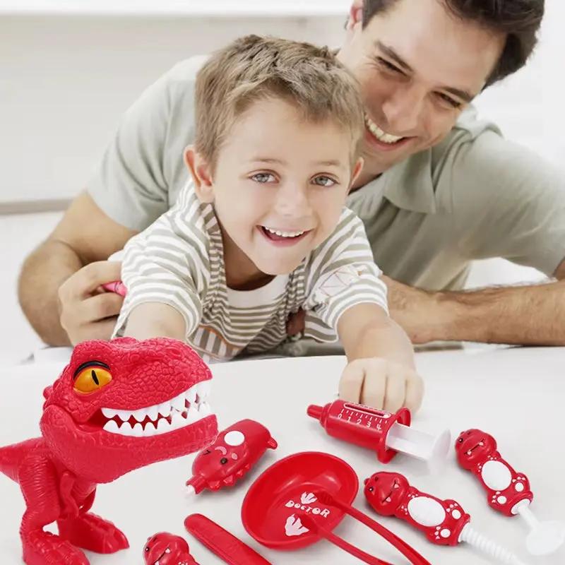 Dinosaur Teeth Pretend Doctors Teaching Aids Role Montessori Educational Cartoon Simulation Game Kids Intelligence Toys Gifts