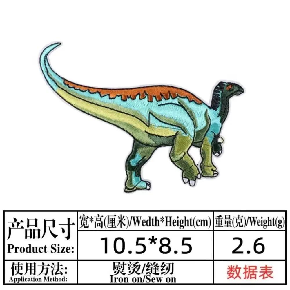 14 Pcs Anime Dinosaur Iron on Patches Backpack Embroidered Patch for Sew Child Clothing Applique Decor Coat Stickers