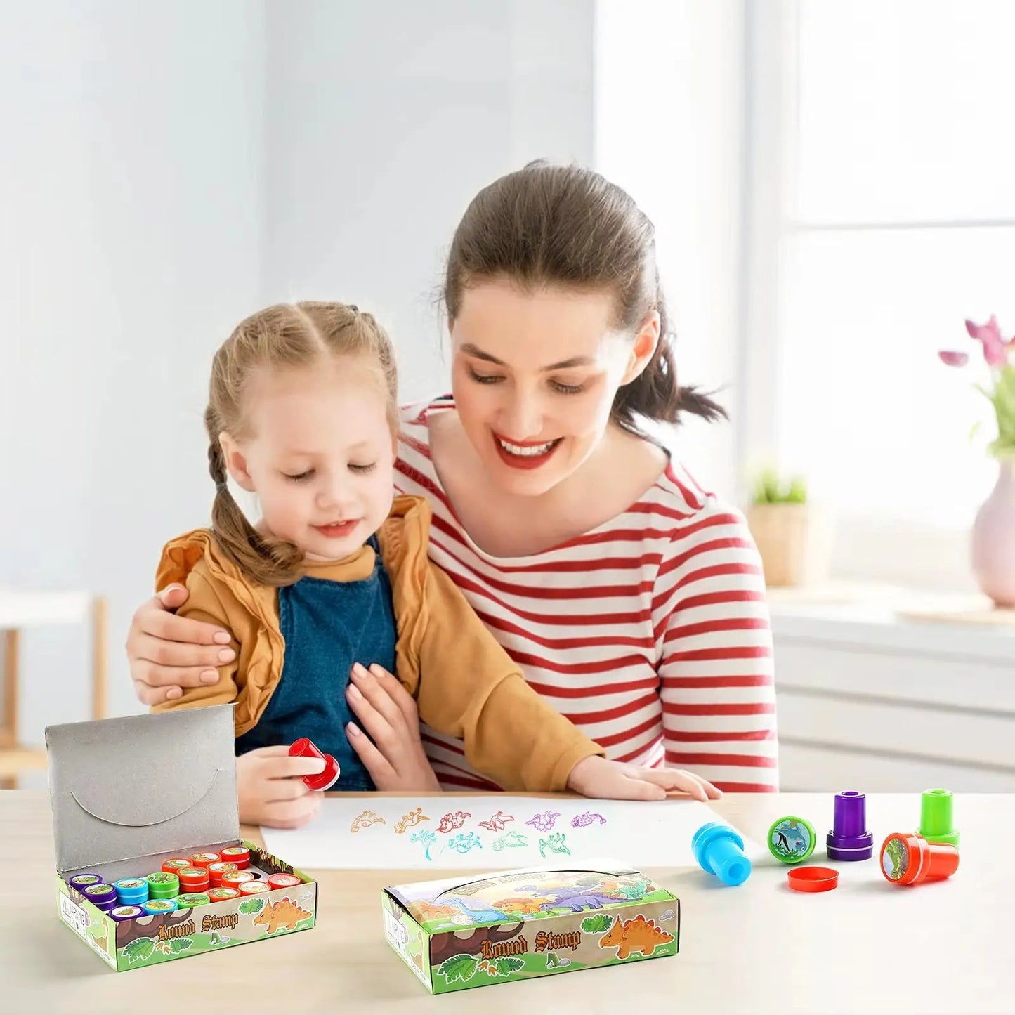 Dinosaur Stamps Party Favor Gifts Classroom Rewards Goody Bag Fillers Teacher Assignment Stamp Baby Shower