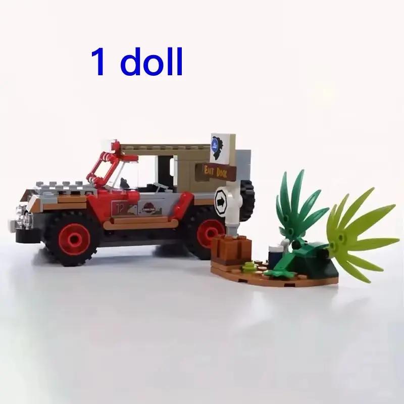 Dinosaur World Series Building Blocks Bricks Dilophosaurus Ambush MOC Model Compatible 76958 Set Assembly Toys for Kids Gifts