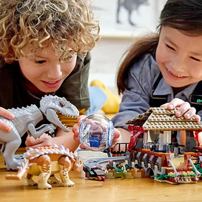 Tyrannical Tyrannosaurus Rex Vs. Ankylosaurus 75941 Jurassic Series Children'S Dinosaur World Model Boy Building Block Toy Gift