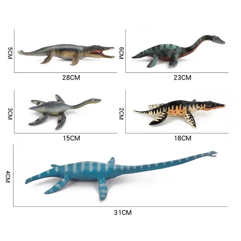 Realistic Jurassic Ancient Beasts Prehistoric Biological Model Solid Plesiosaur Dinosaurs Action Figures Toys for Kids Xmas Gift