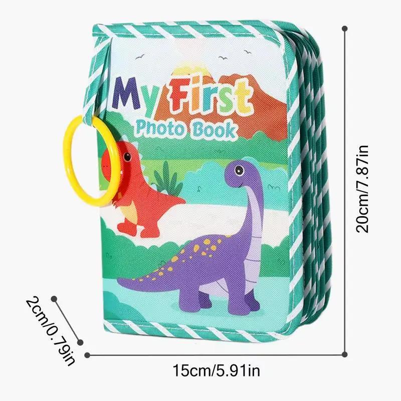 Baby Photo Albums 6X8Inches Photo Albums Cloth Baby Picture Book First Year Safe Album Book Dinosaur Themed Soft Baby Toys For