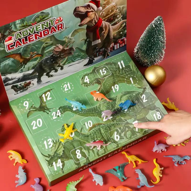 Advent Calendar 2025 Dinosaur Toys 24 Days Countdown Calendar to Christmas Surprise Toys Set with Different Dinosaur Figurine Gi