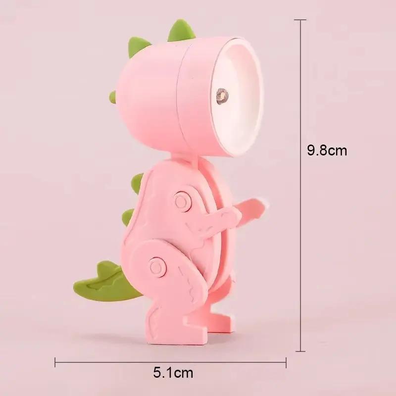 Mini Dinosaur Night Light Battery Magnetic Folding Nights Lamp Bedroom Bedside Table Ornaments Children'S Toys LED Night Lights