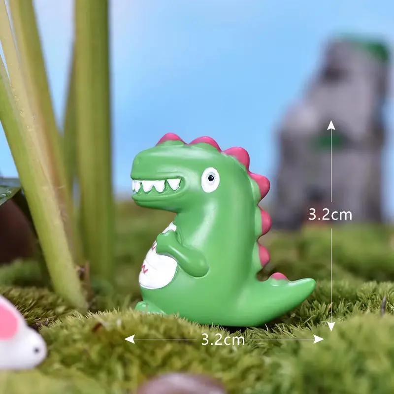 1Pc Dinosaur Tyrannosaurus Rex Resin Micro Landscape Ornaments Home Party Decoration Lovely Animal Gardening Accessories Crafts