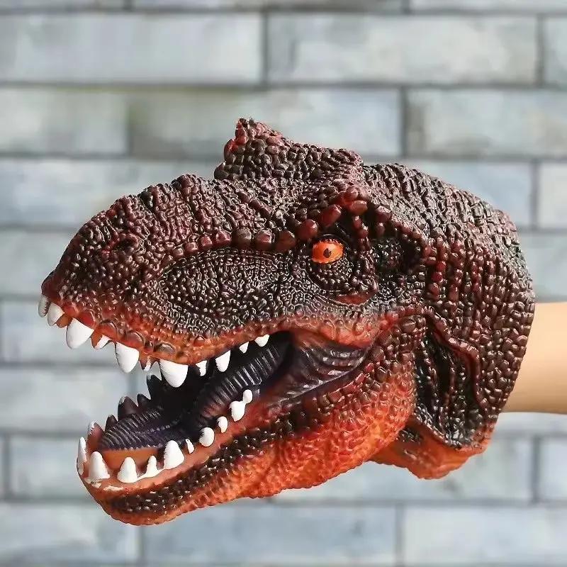 2025 Hand Puppets Dinosaur Head Model Toy Dinosaur World Animal Model Action Figures Collection Toy for Kids Soft Toy Gifts