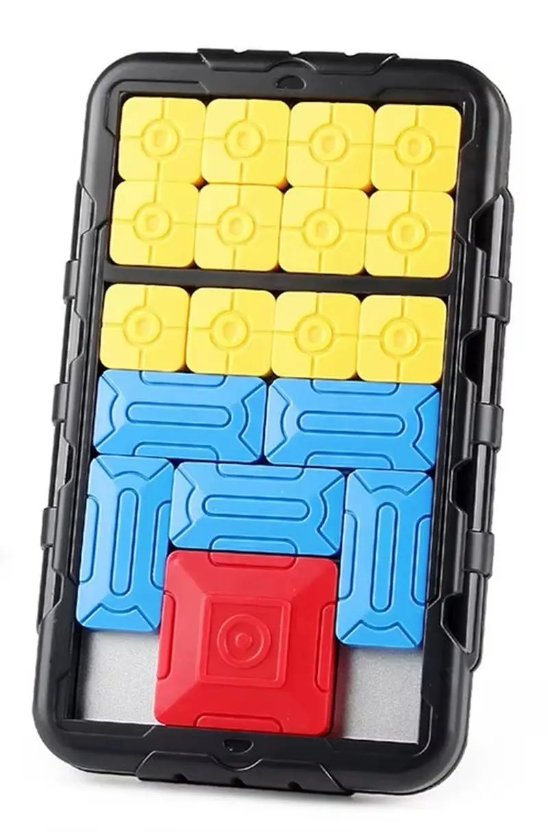 Cartoon Dinosaur Slide Puzzle Game Huarong Road Puzzle Board Educational Smart Logic Board Game for Children Ages 2-6 Travel Toy