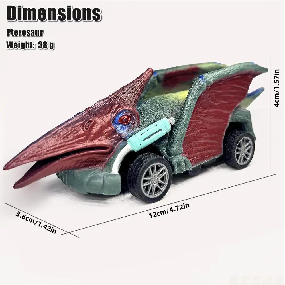 6- Pack ABS Dinosaur Revolving Toy Cars: Unbeatable Durability, Batteryless Design, and Soft - Rubber, Drop - Proof Build! Ide