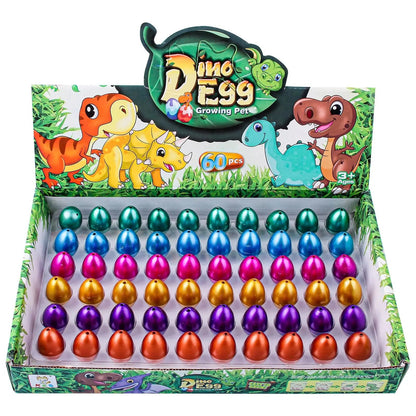 60Pcs Magic Dinosaur Eggs Hatching in Water Growing Dinosaur Egg Animal Breeding Educational Toys for Children Kids Gifts