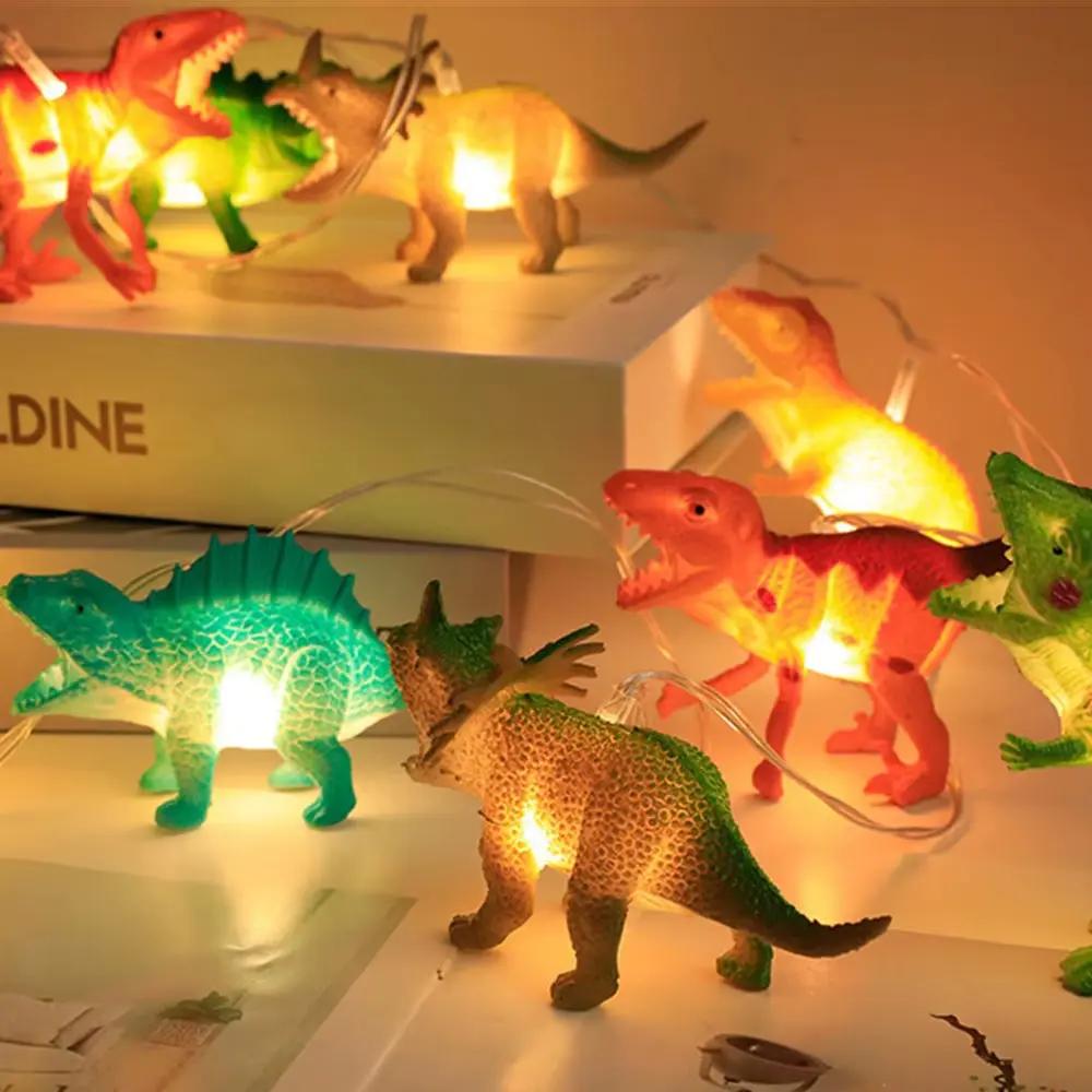 1.5/3M LED Dinosaur String Lights Battery Operated Children Kids Bedroom Fairy Lights Christmas Birthday Party Cartoon Decor
