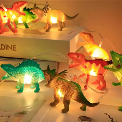 1.5/3M LED Dinosaur String Lights Battery Operated Children Kids Bedroom Fairy Lights Christmas Birthday Party Cartoon Decor