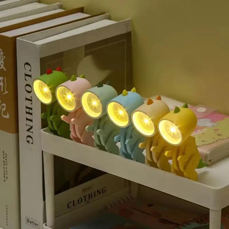 Mini Dinosaur Night Light Battery Magnetic Folding Nights Lamp Bedroom Bedside Table Ornaments Children'S Toys LED Night Lights