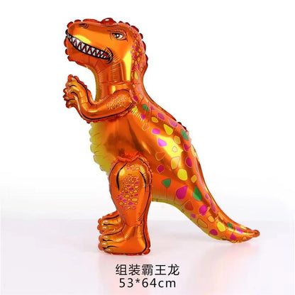 3D Standing Dinosaur Balloon Cartoon T Rex Dino Foil Balloon for Party Decoration Kids Birthday Party Supplies