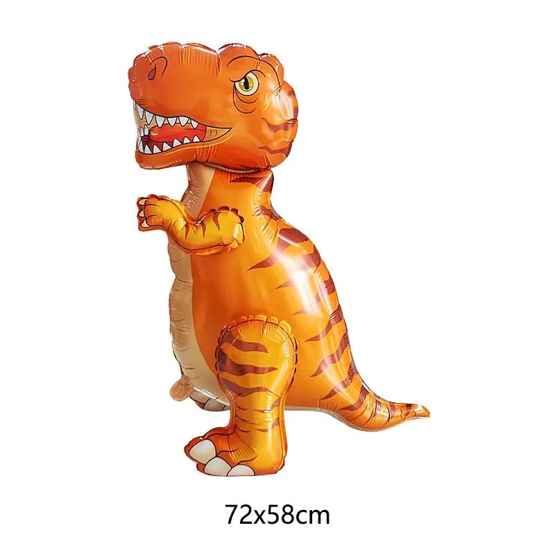 3D Standing Dinosaur Balloon Cartoon T Rex Dino Foil Balloon for Party Decoration Kids Birthday Party Supplies
